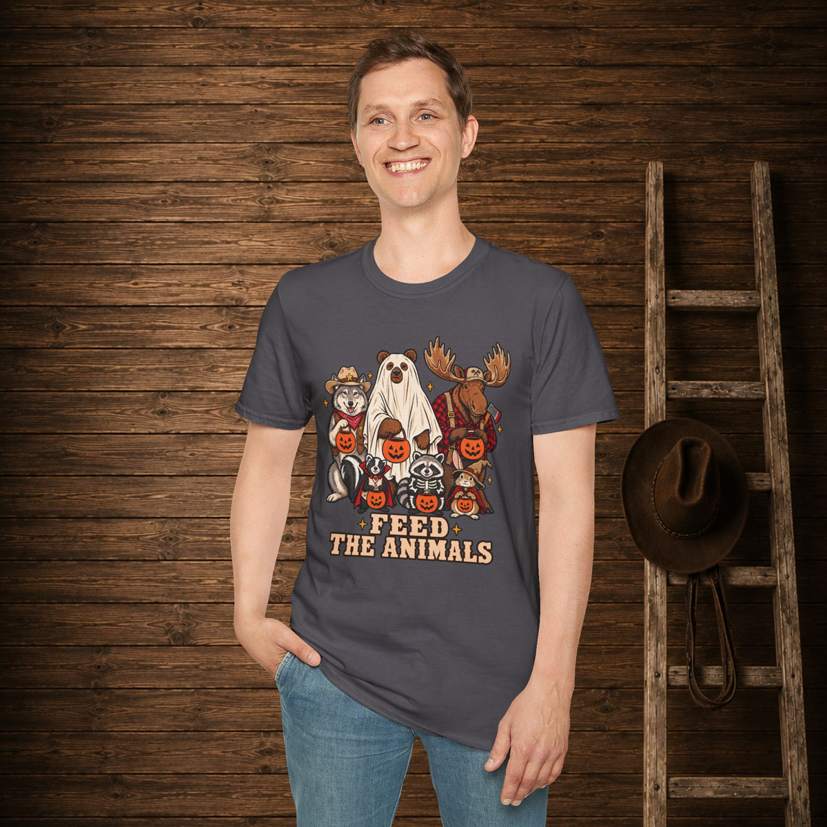 Feed The Animals   Adult Size T-Shirt