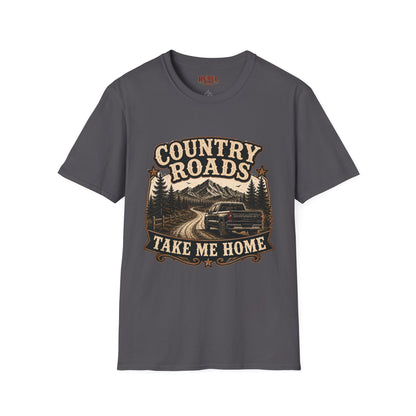 Country Roads Chevy   Adult Size T-Shirt