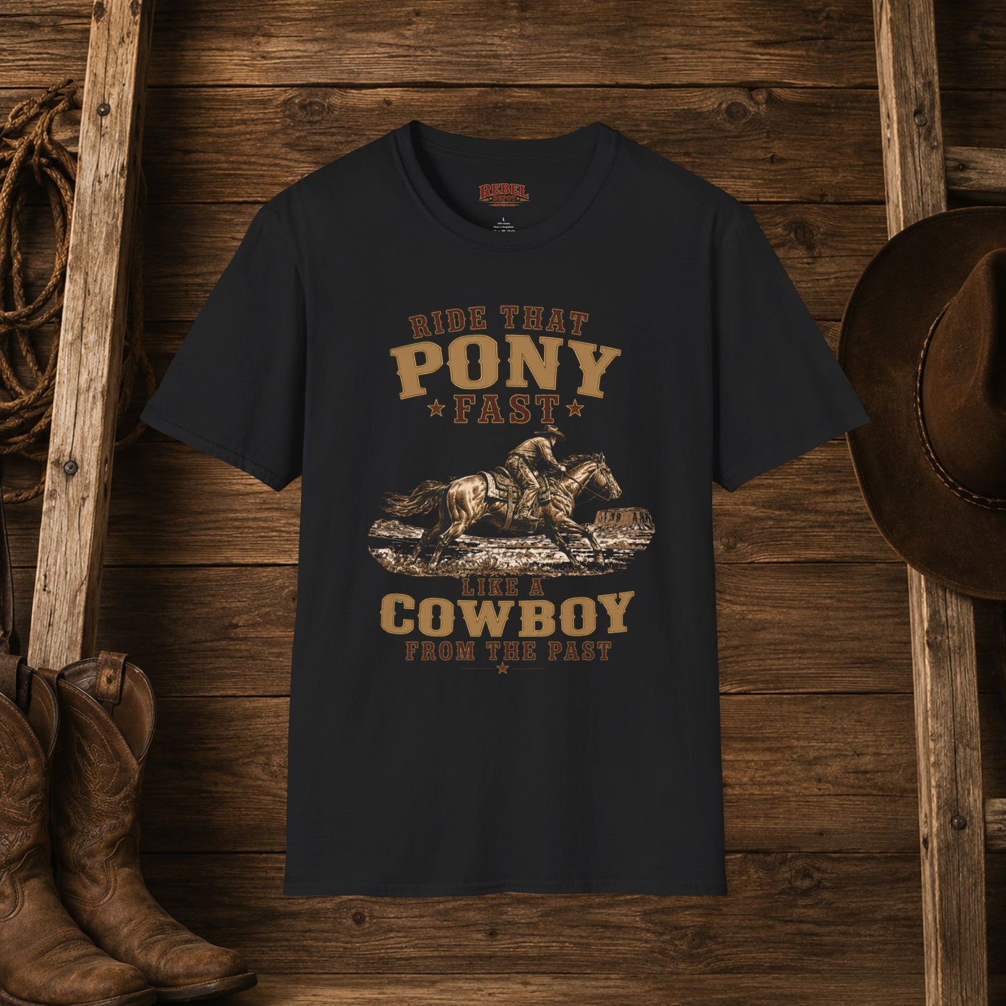 Ride That Pony Fast   Adult T-Shirt