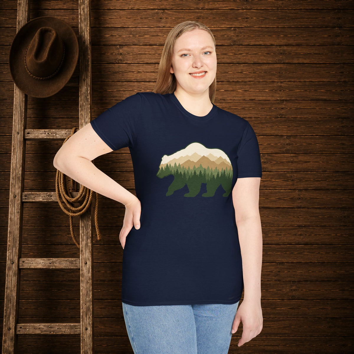 Wilderness Bear   Adult Size T-Shirt