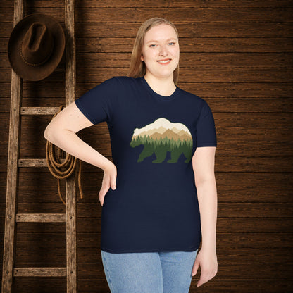 Wilderness Bear   Adult Size T-Shirt