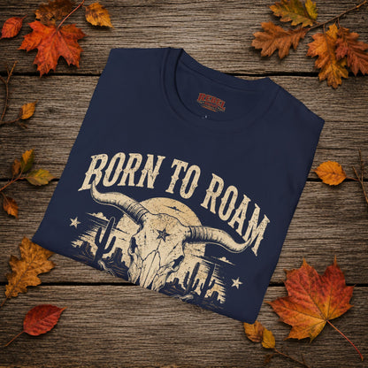 Born to Roam Cowboy  Adult T-Shirt