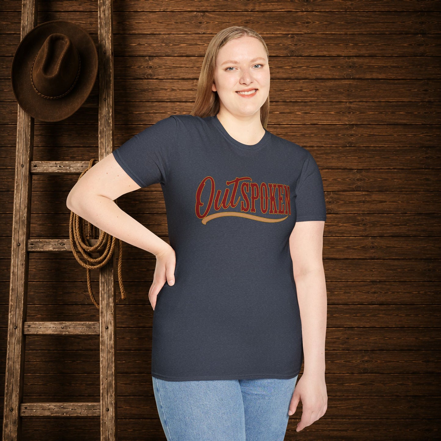 OutSpoken Cowgirl  Adult T-Shirt