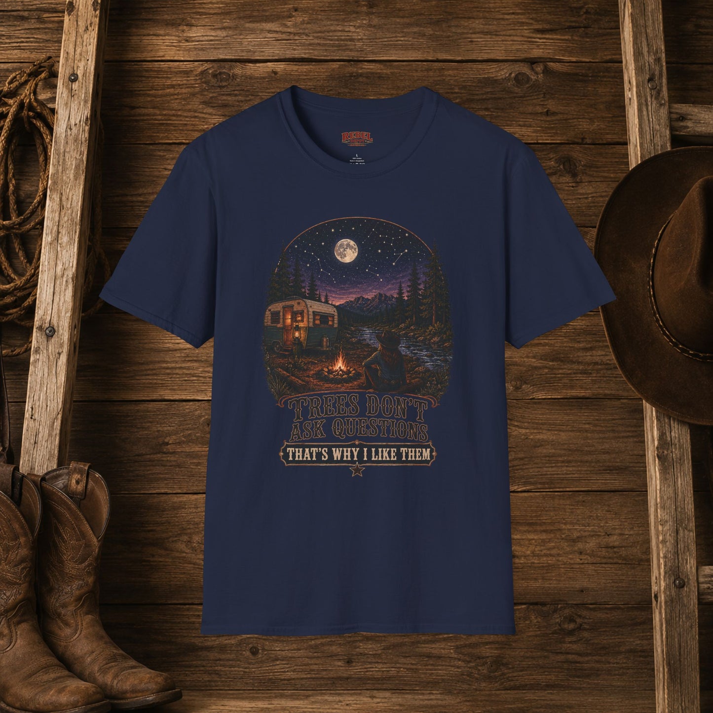 Tree's Don't Ask  Adult T-Shirt