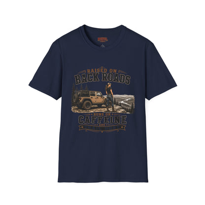 Backroads Caffeine Dust   Adult Size T-Shirt