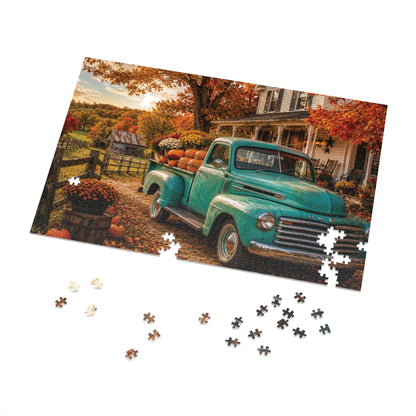 Fall Farmstead   Jigsaw Puzzle with Tin