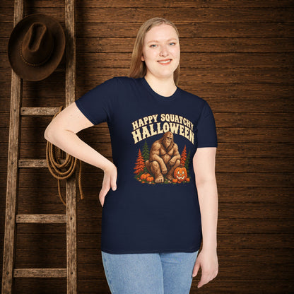 Squatchy Halloween   Adult Size T-Shirt