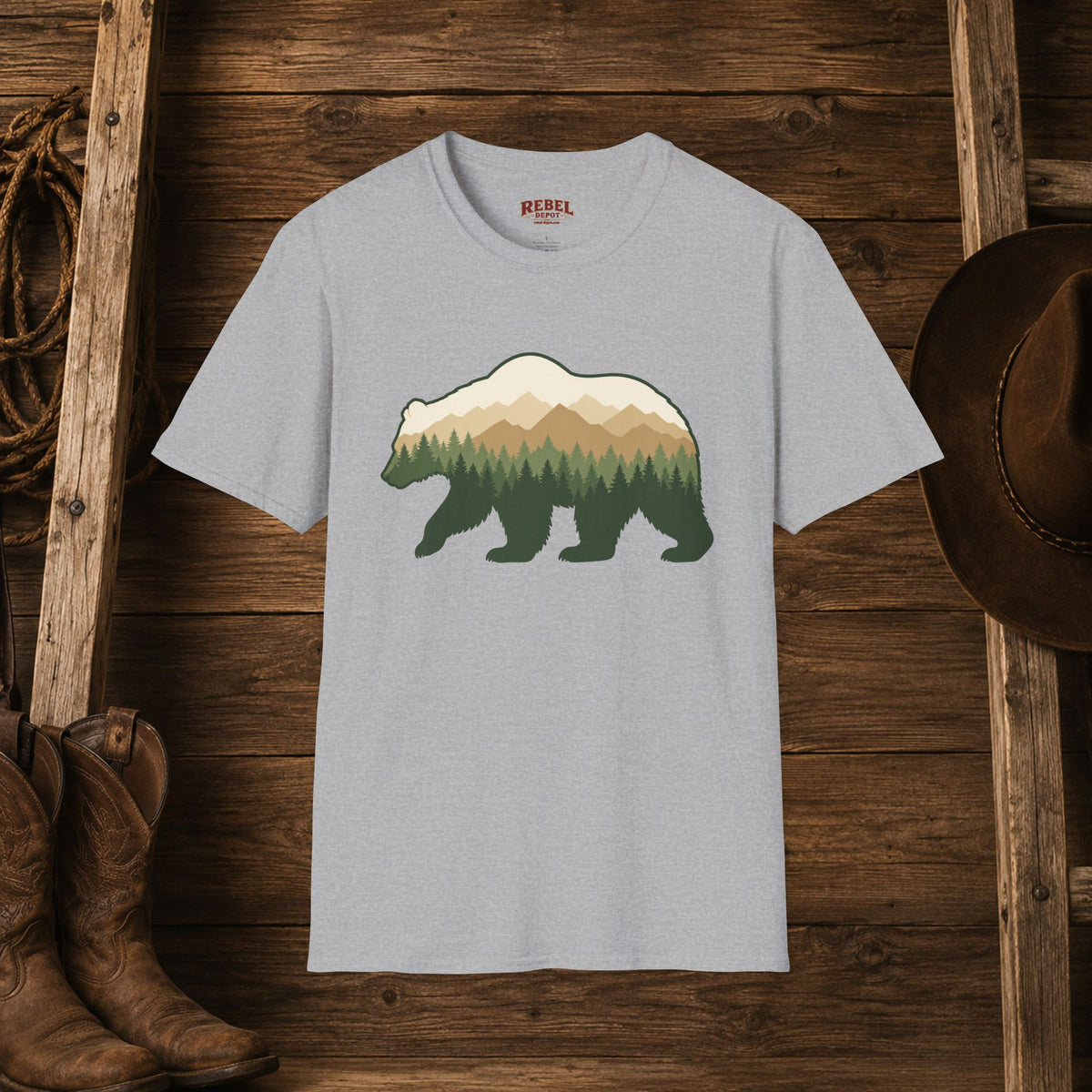 Wilderness Bear   Adult Size T-Shirt
