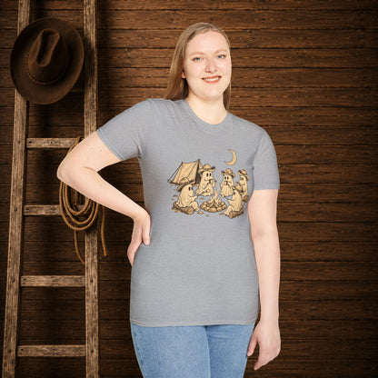 Spooky Campfire   Adult Size T-Shirt