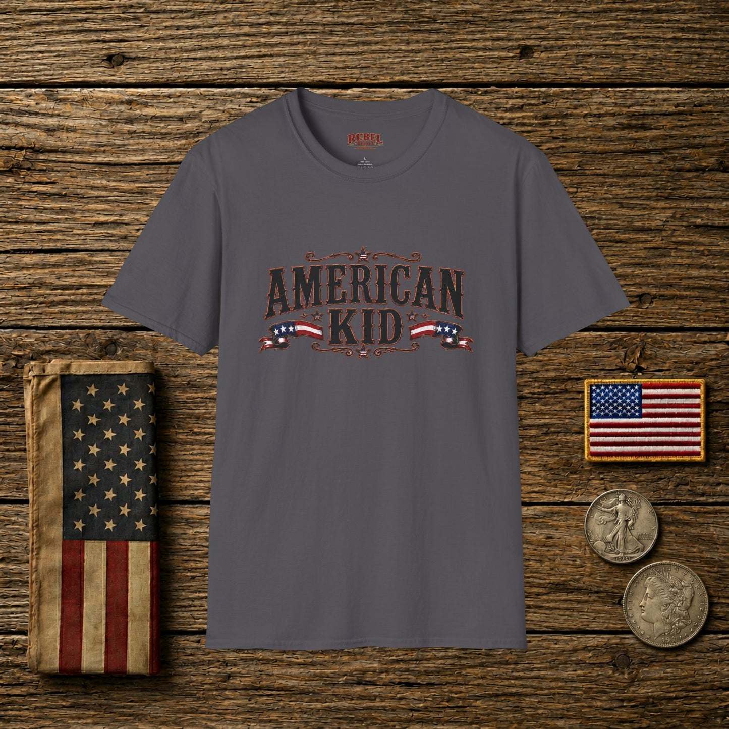 American Kid Patriot  Adult Size T-Shirt