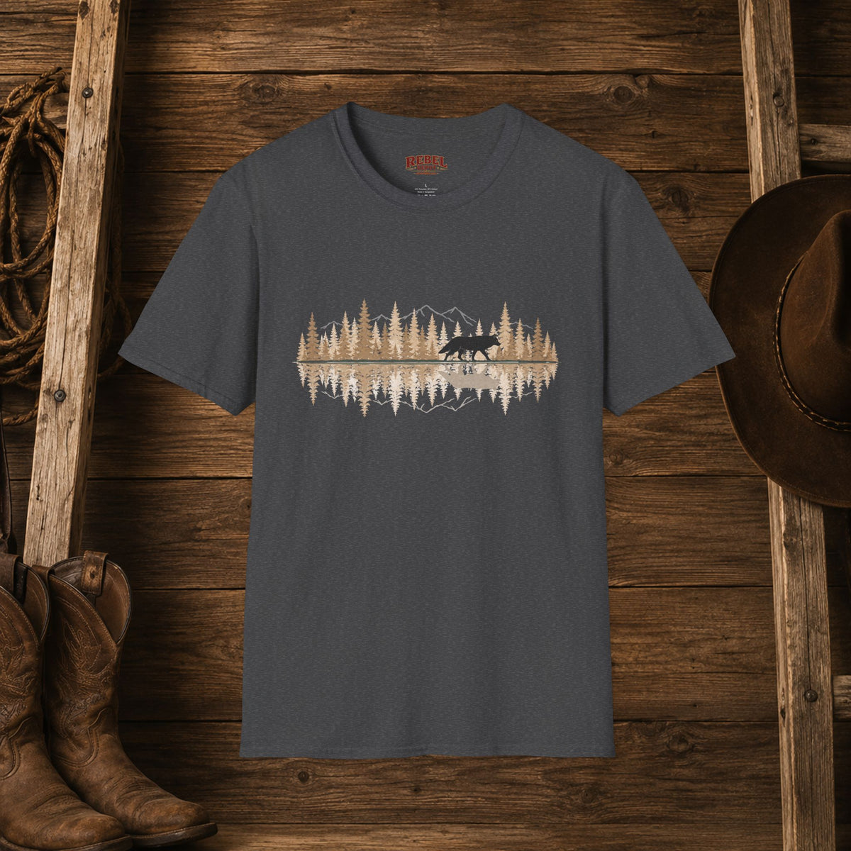 Wolf Reflection  Adult Size T-Shirt