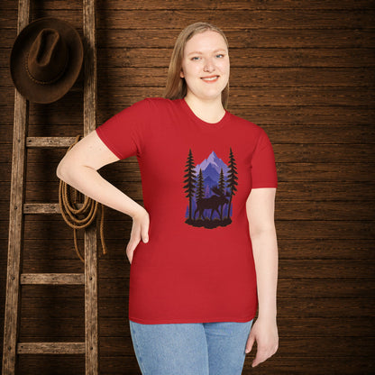 Twilight Moose   Adult Size T-Shirt