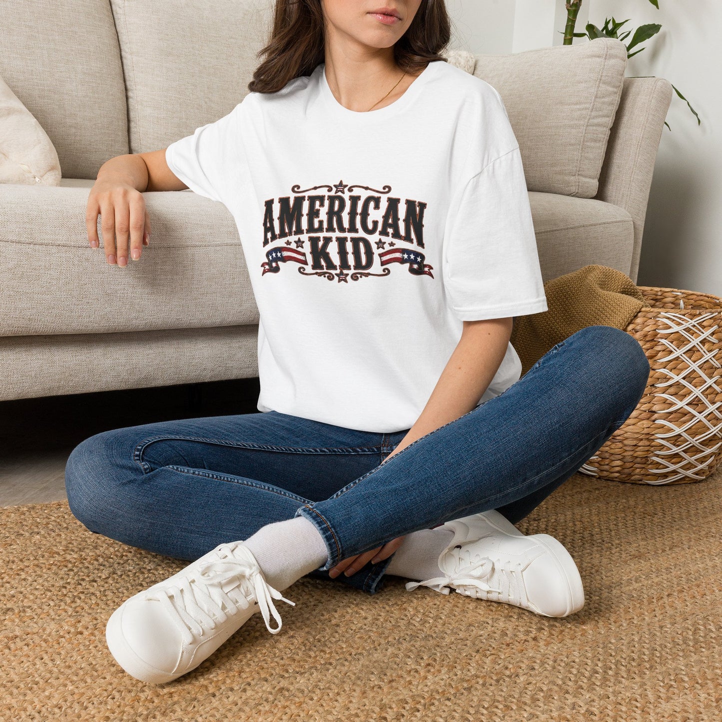 American Kid Patriot  Adult Size T-Shirt