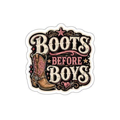 Boots Before Boys   Die-Cut Stickers