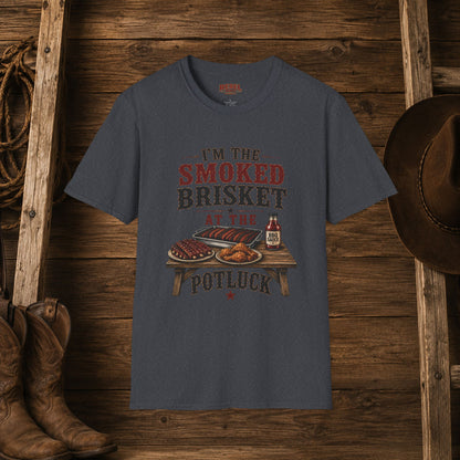Smoked Brisket Potluck  Adult T-Shirt