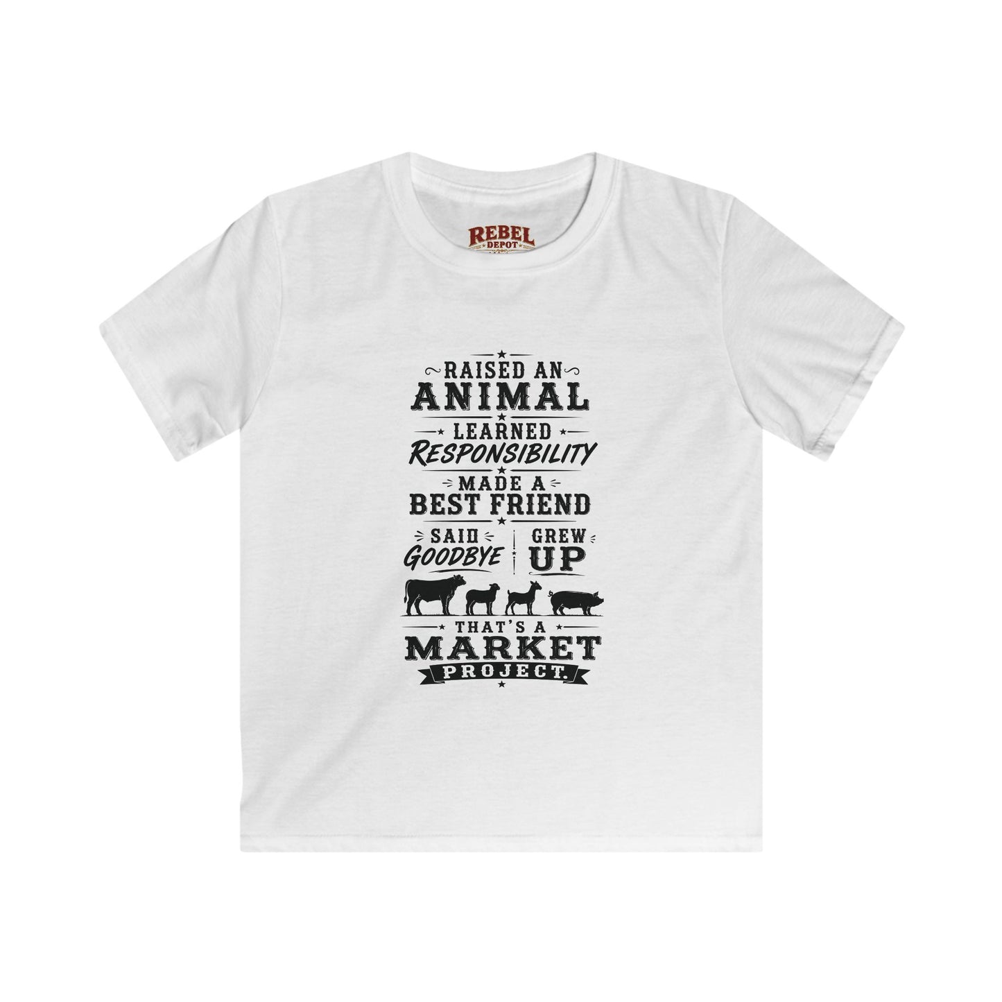 Market Project. Grew Up.   Kids Size T-Shirts