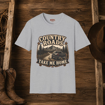 Country Roads Chevy   Adult Size T-Shirt