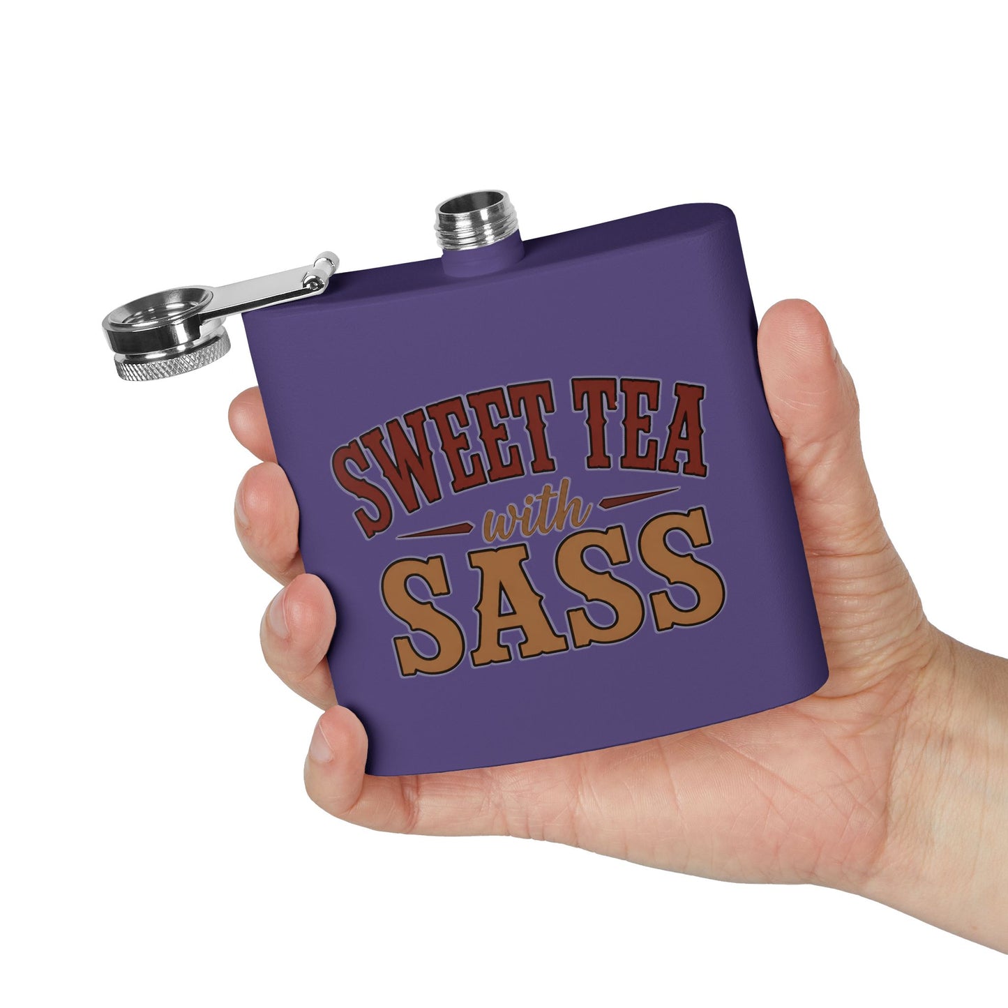 Sweet Tea Sass  Stainless Steel Flask, 6oz