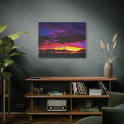 Farm Sunset Matte Canvas Art
