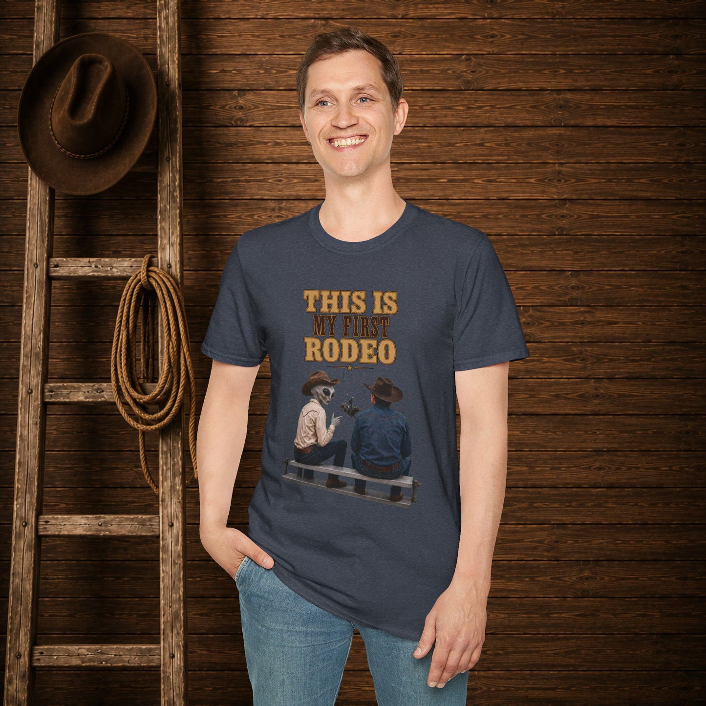 My First Rodeo (Alien)  Adult T-Shirt