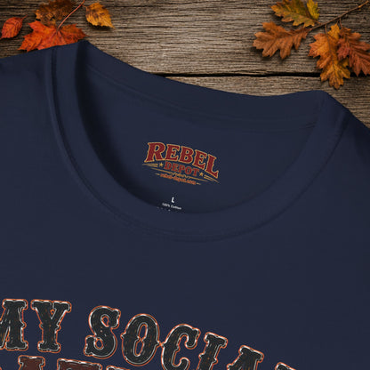 Social Battery Died  Adult Size T-Shirt