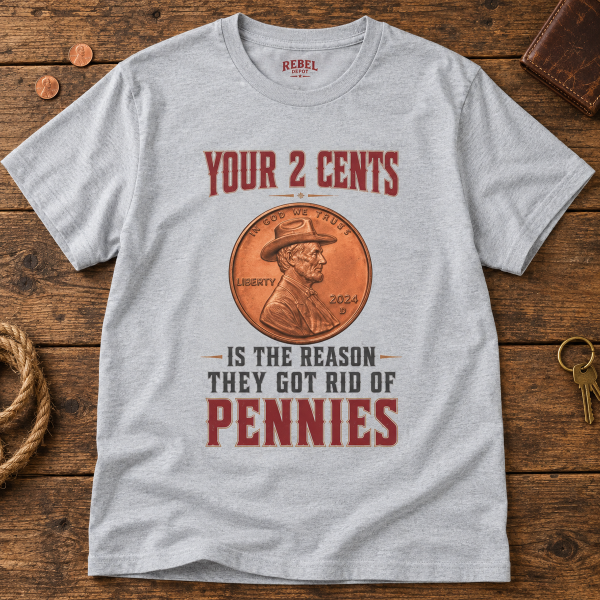 The Reason They Got Rid Of Pennies   Adult Size T-Shirt