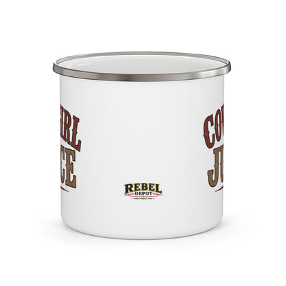 Cowgirl Juice   Enamel Camping Mug