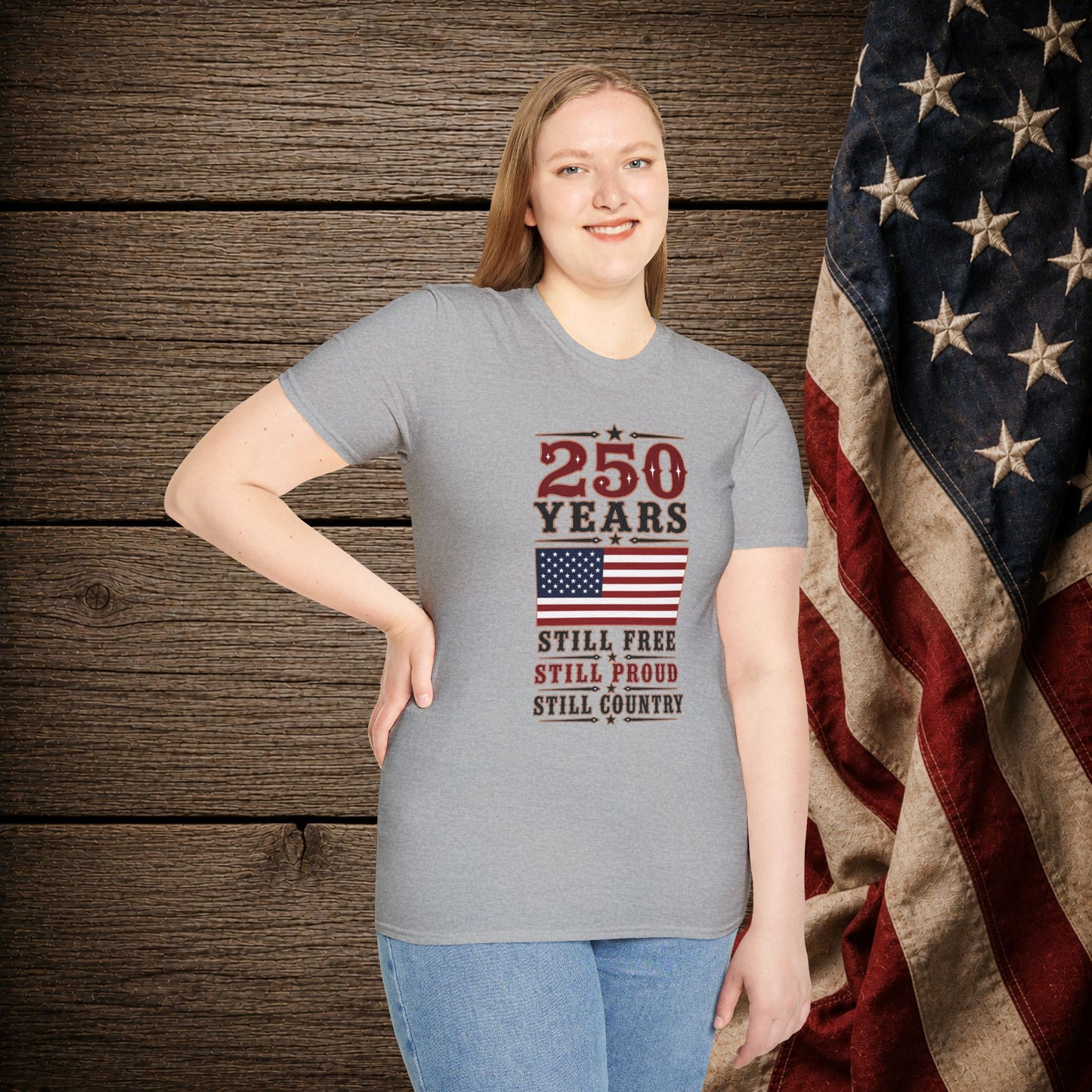 250 Years Free  Adult Size T-Shirt