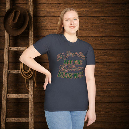 People Skills Fine   Adult Size T-Shirt