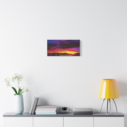 Farm Sunset Matte Canvas Art
