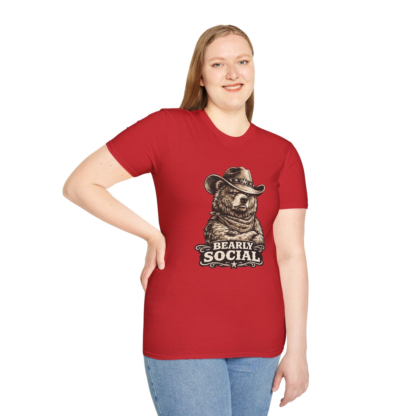 Bearly Social Cowboy T-Shirt
