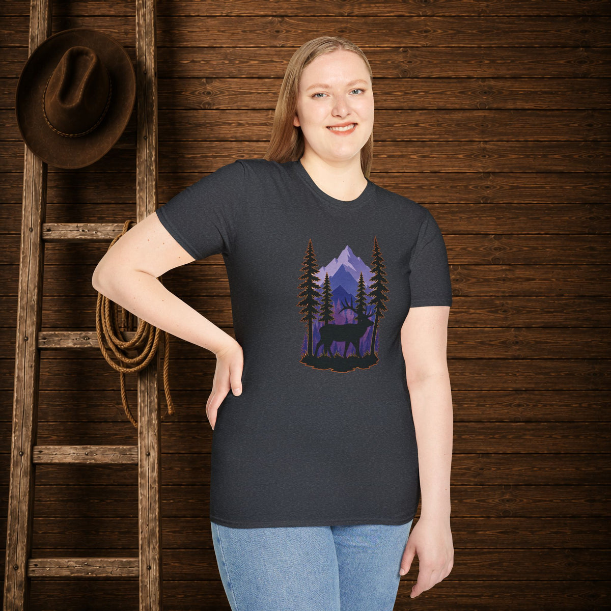 Twilight Elk   Adult Size T-Shirt