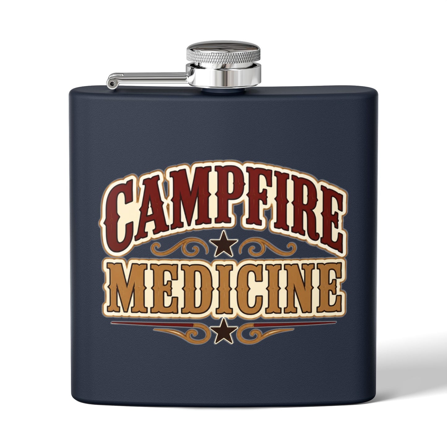 Campfire Medicine  Stainless Steel Flask, 6oz