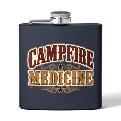 Campfire Medicine  Stainless Steel Flask, 6oz