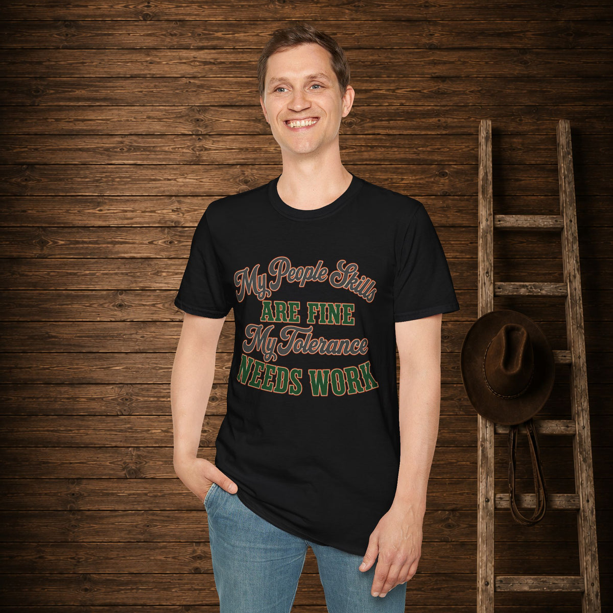 People Skills Fine   Adult Size T-Shirt