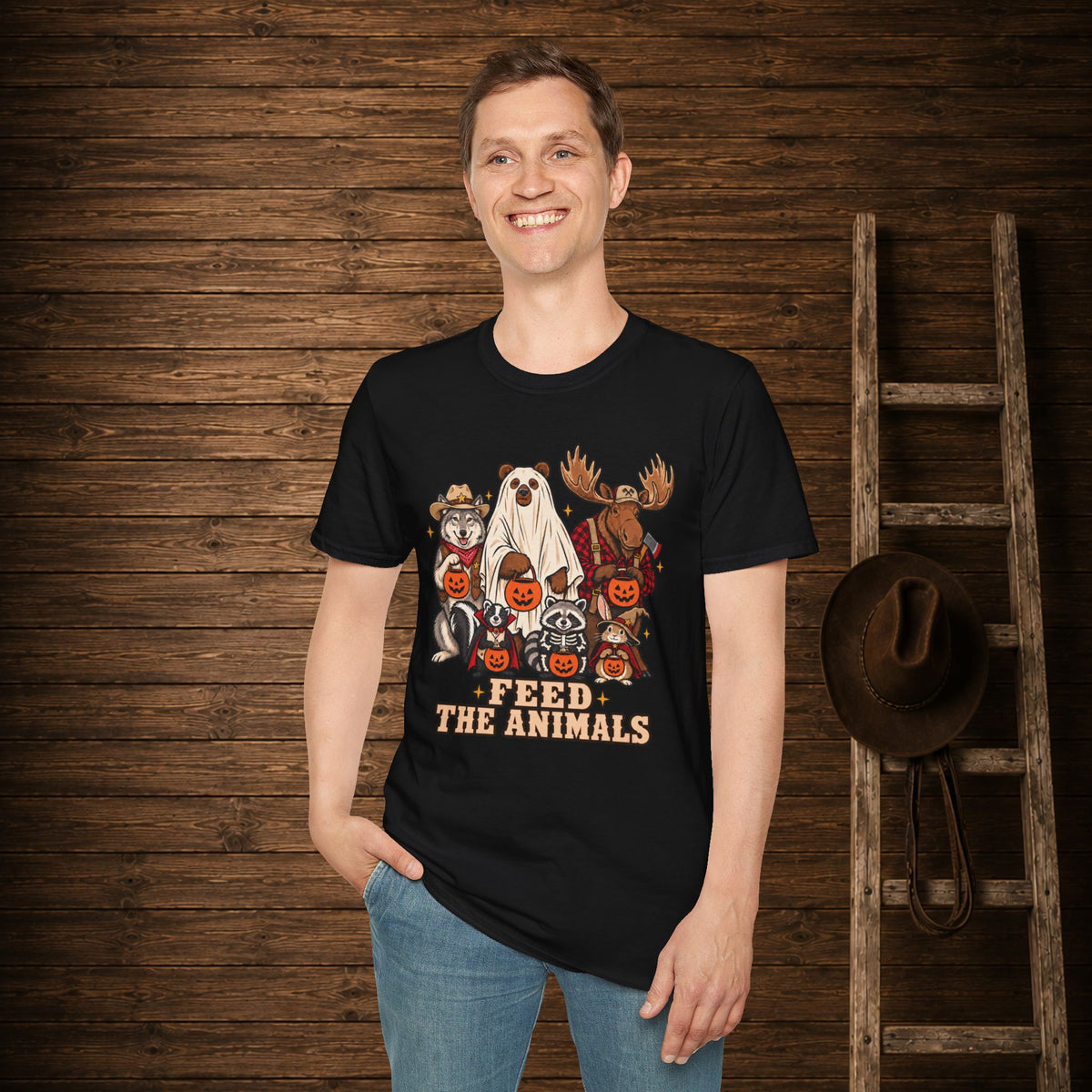 Feed The Animals   Adult Size T-Shirt