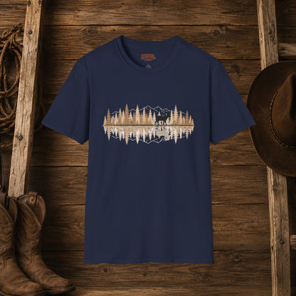Big Horn Sheep Reflection   Adult Size T-Shirt