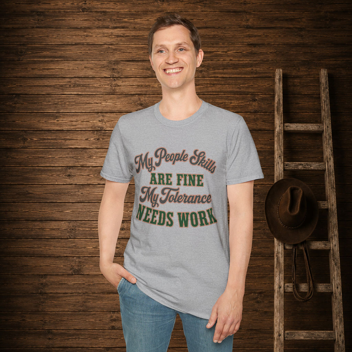 People Skills Fine   Adult Size T-Shirt
