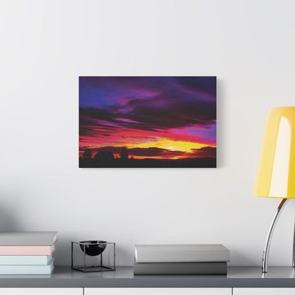 Farm Sunset Matte Canvas Art