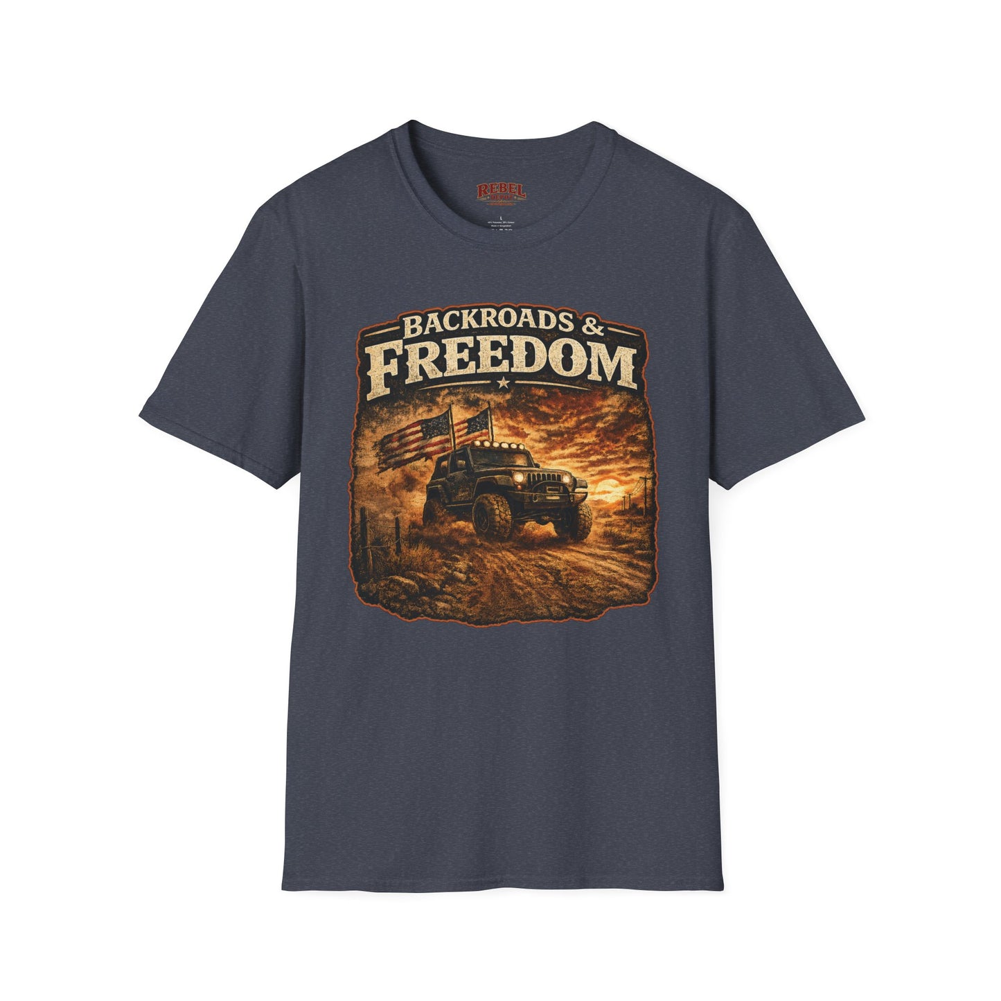 Backroads & Freedom  Adult Size T-Shirt