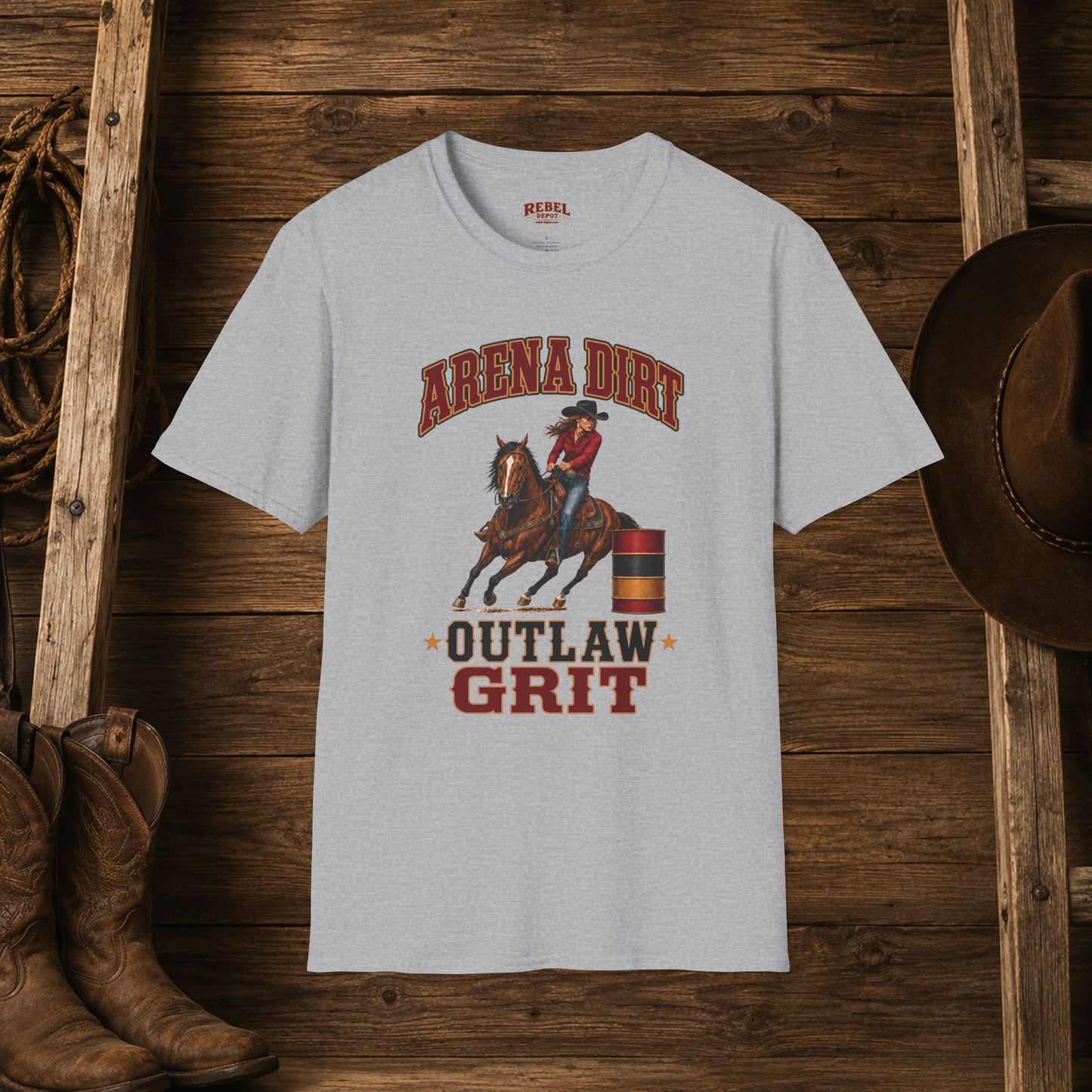 Arena Dirt Outlaw Grit  Adult T-Shirt