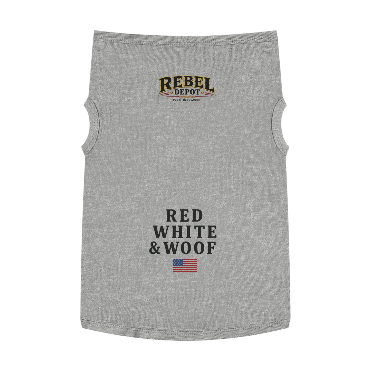 Red White Woof  Pet Tank Top