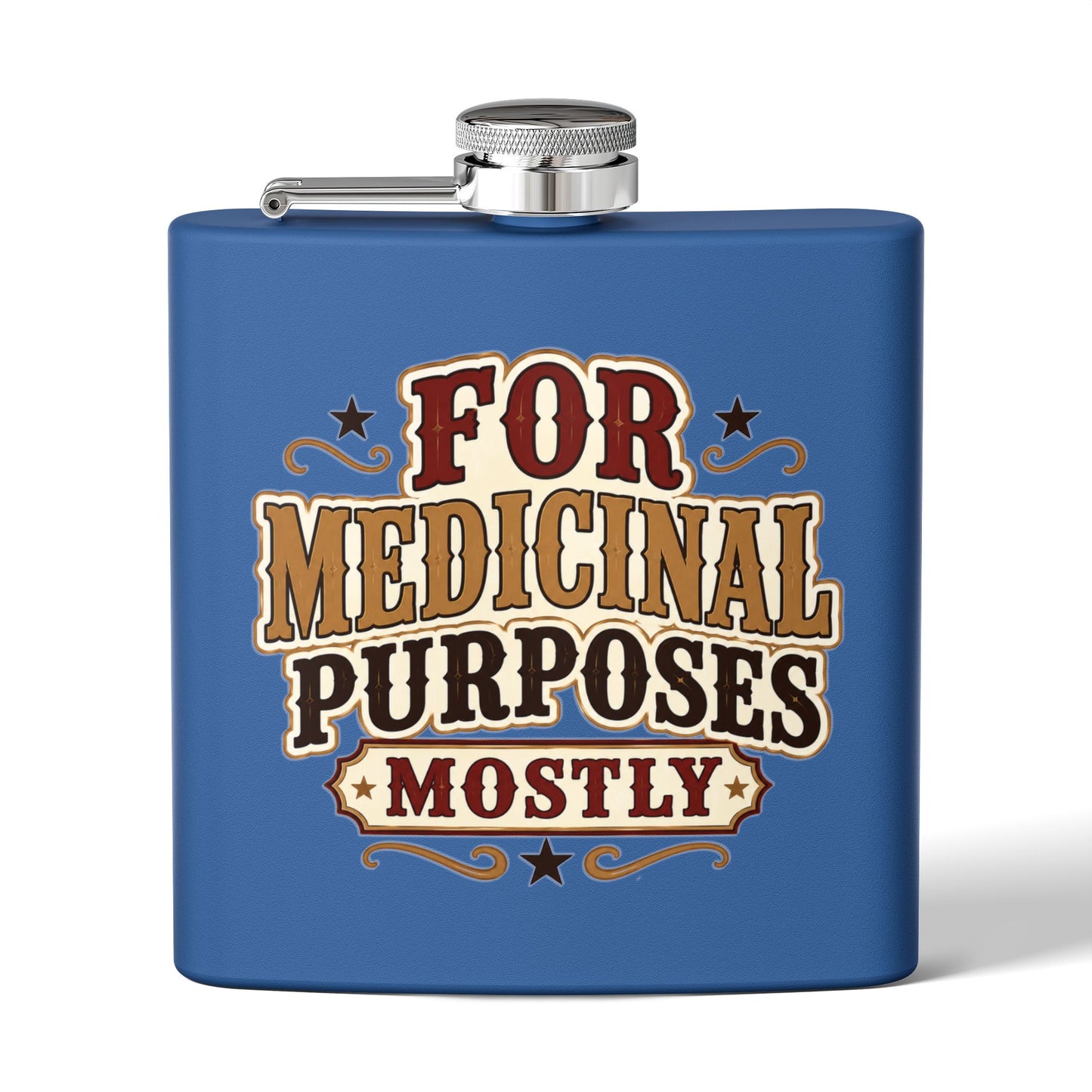 Medicinal Purposes   Stainless Steel Flask, 6oz