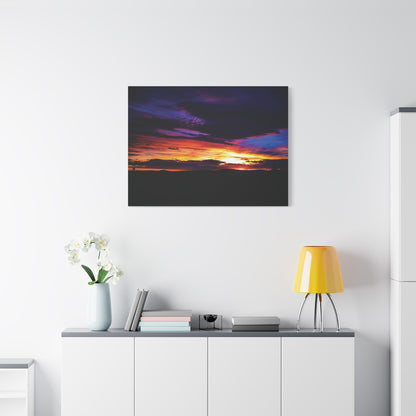 Pasture Sunset Matte Canvas Art