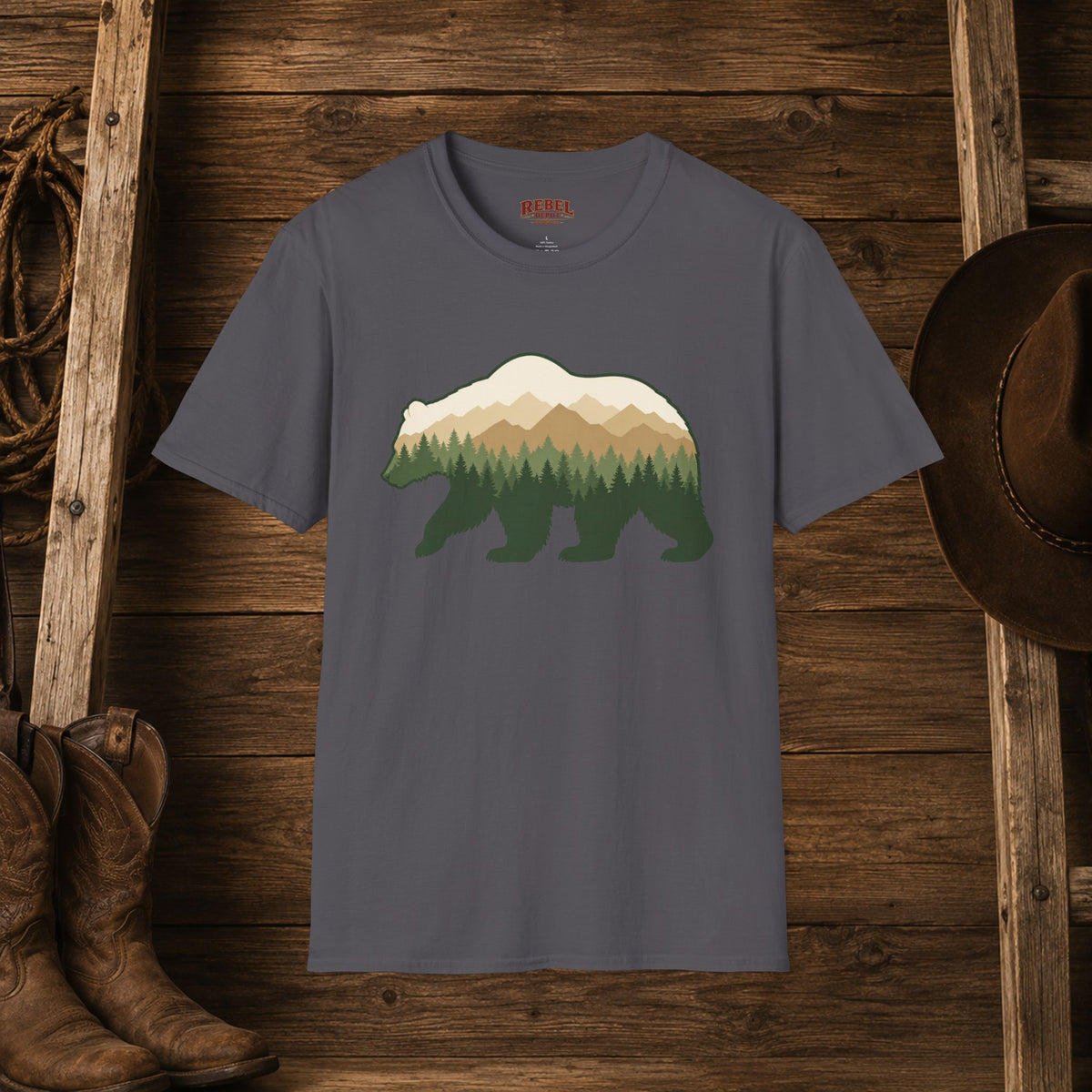 Wilderness Bear   Adult Size T-Shirt