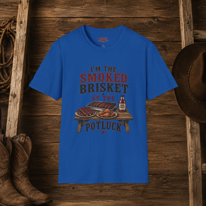 Smoked Brisket Potluck  Adult T-Shirt