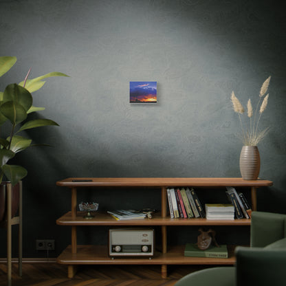 Windmill Sunset Matte Canvas Art
