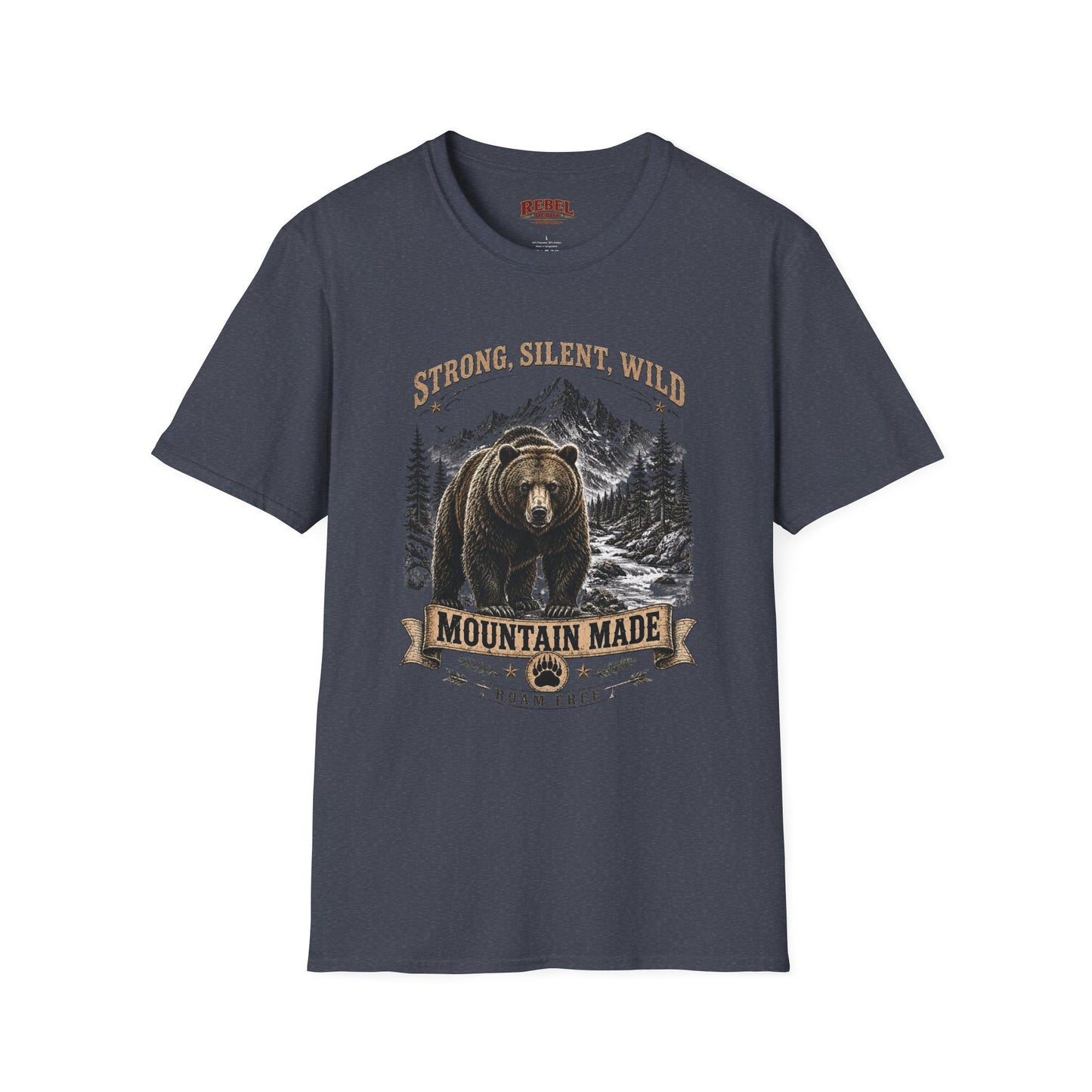 Strong Silent Wild Bear  Adult Size T-Shirt