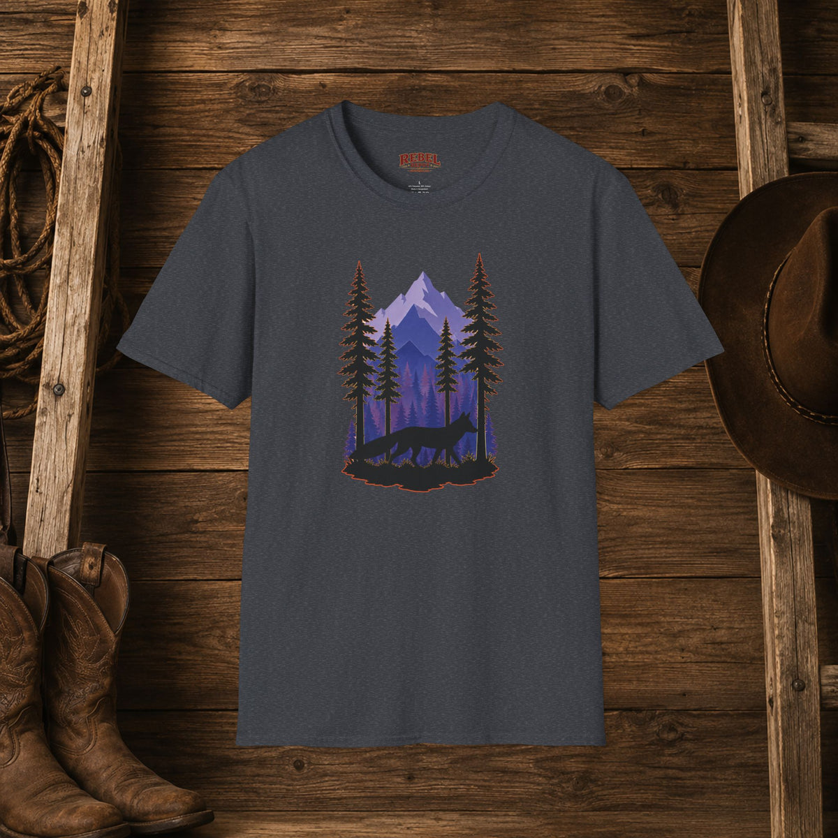 Twilight Fox   Adult Size T-Shirt