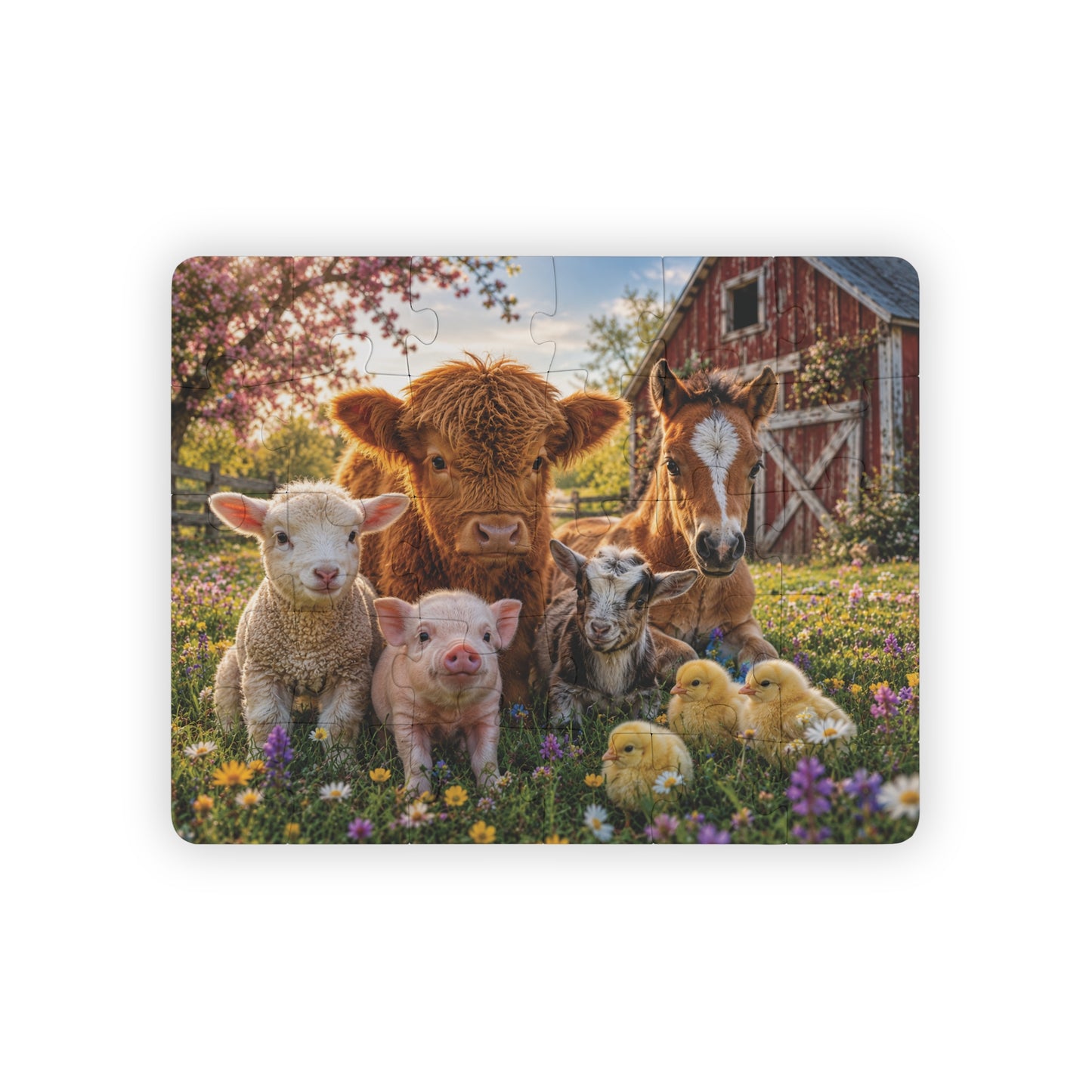 Baby Farm Animals  Kids' Puzzle 30-Piece